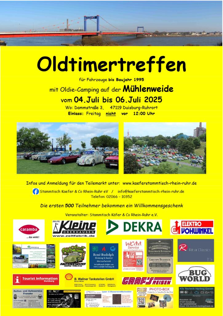 Oldtimertreffen mit Oldie-Camping auf der Mühlenweide